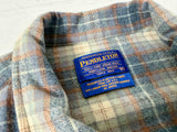 90s Pendleton Front Zip ShadowPlaid Jacket XL Ivory&Gray
