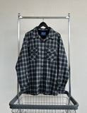 90s Pendleton Shadow Plaid Board Shirt XL Black&Gray