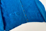60s CAMPUS Mohair Cardigan L RoyalBlue
