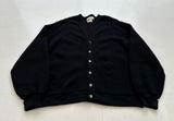 60s THANE Mohair Cardigan L Black