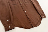 90s Polo Ralph Lauren Linen L/S Shirt S DeepBrown