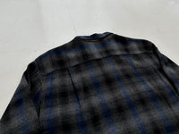60s AIRMAN ShadowPlaid Rayon Loop Shirt M Black