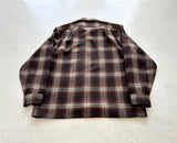 60s Pendleton ShadowPlaid Board Shirt XL Brown