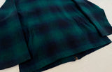 80s Eddie Bauer Shadow Plaid Wool Jacket L Green