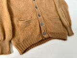 60s LordJeff Mohair Cardigan M Camel