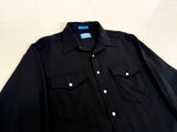 70s SIR PENDLETON Western Shirt L Black