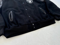 CHALK LINE NFL RAIDERS Varsity Jacket XL Black