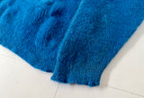 60s CAMPUS Mohair Cardigan L RoyalBlue