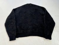 60s PURITAN Chain Mohair Cardigan M Black