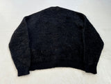 60s PURITAN Chain Mohair Cardigan M Black
