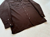 90s Polo Ralph Lauren Rayon Loop Shirt M DeepBrown