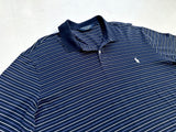 90s POLO GOLF Striped Polo Shirt XL Navy