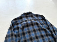 90s Pendleton ShadowPlaid Board Shirt M Black&Blue