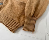 60s LordJeff Mohair Cardigan M Camel