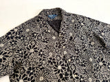 90s Polo Ralph Lauren CLAYTON Black Flower S/S Shirt XL