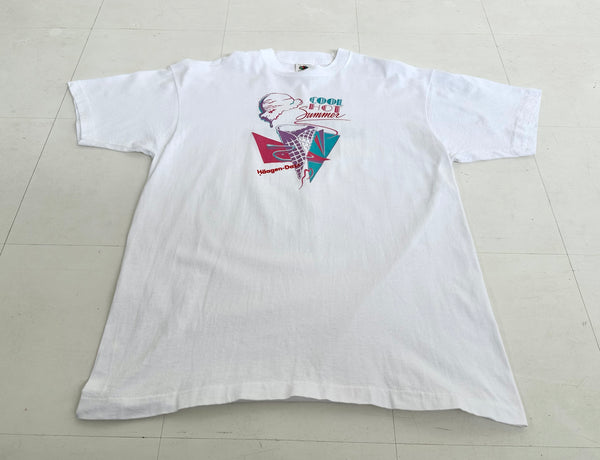 90s Haagen Dazs Cool Hot Summer T-shirt XL White