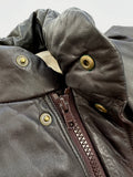 80s Eddie Bauer Leather Puffer Coat L