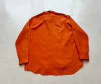 90s Polo Ralph Lauren BONNARD Linen L/S Shirt M HermesOrange
