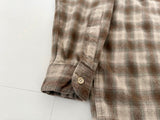 90s Pendleton Shadow Plaid Board Shirt M Brown&Ivory
