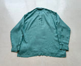 90s Polo Ralph Lauren CALDWELL Linen Loop Shirt L TiffanyBlue