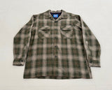 90s Pendleton Shadow Plaid Board Shirt M Olive