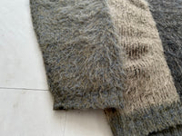 60s NATELSON BROTHERS CrewNeck Mohair Knit M Khaki