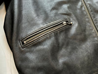 90s Polo Ralph Lauren Leather Zip Jacket XXL Black