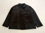 90s Polo Ralph Lauren Leather CarCoat XL Black