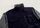 80s Eddie Bauer Fleece Fishing Jacket L Black