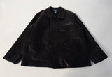 90s Polo Ralph Lauren Leather CarCoat XL Black