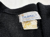 60s THANE Mohair Cardigan L Black