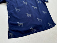 90s Polo Ralph Lauren Zebra BROMLEY Silk Loop Shirt L
