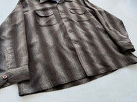 60s Pendleton Shadow Plaid Striped Loop Shirt XL