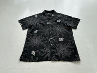 90s Polo Ralph Lauren Black Flower&Leaf Loop Shirt L
