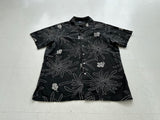 90s Polo Ralph Lauren Black Flower&Leaf Loop Shirt L