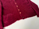 60s Rinaldo Mohair Cardigan L Burgundy