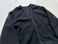 60s THANE Mohair Cardigan L Black