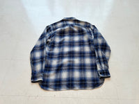 90s Polo Ralph Lauren Shadow Plaid Flannel L/S Shirt S Blue&White