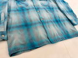 90s Pendleton Shadow Plaid Board Shirt L Turquoise