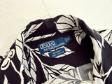 90s Polo Ralph Lauren ADAMS Rayon Hawaiian S/S Shirt M Black