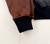 90s Polo Ralph Lauren Leather Varsity Jacket L