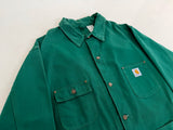 90s Carhartt Michigan Unlined Chore Coat XXL CU1058 Cactus Green