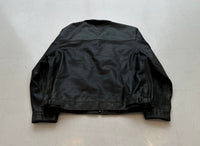 90s Polo Ralph Lauren Leather Zip Jacket XXL Black