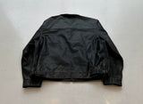 90s Polo Ralph Lauren Leather Zip Jacket XXL Black