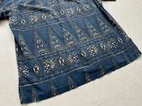 90s Polo Ralph Lauren CLAYTON Triangle Paisley Loop Shirt M