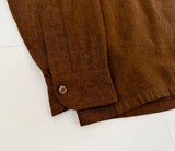 70s PENDLETON Plane Wool Loop Shirt L ChocolateBrown