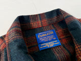 90s Pendleton Front Zip ShadowPlaid Jacket XL Black&Brown