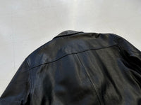 90s Polo Ralph Lauren Leather CarCoat M Black