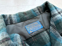 60s Pendleton ShadowPlaid Board Shirt XL Green