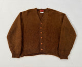 60s Sears Mohair Cardigan M DeepBrown